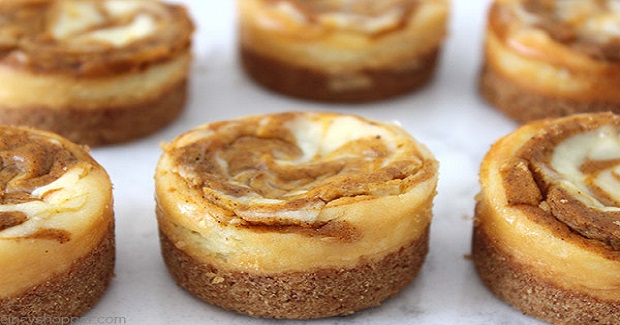 Mini Pumpkin Swirl Cheesecakes Recipe Mini Pumpkin Swirl Cheesecakes Recipe