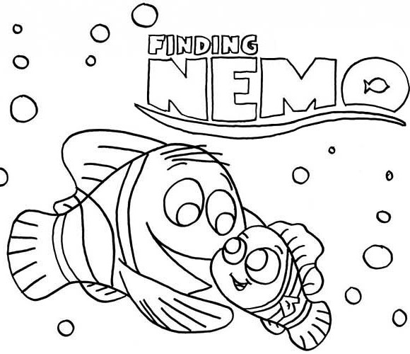 Buku Halaman Mewarnai Gambar Nemo Ikan Lucu Anak Kartun Diwarnai