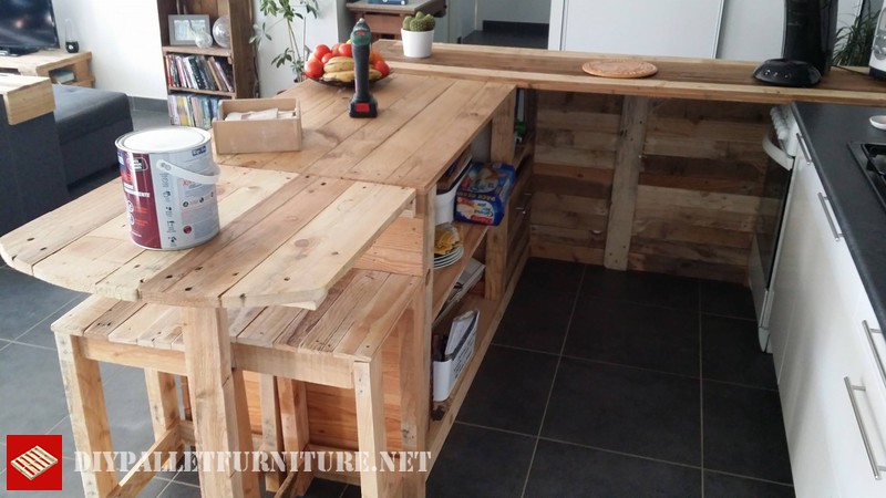 Mueblesdepalets.net: Ampliación de cocina con palets Mueblesdepalets.net: Ampliación de cocina con palets