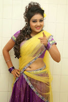 TV Anchor Priyanka in Half Saree Navel Show still-3