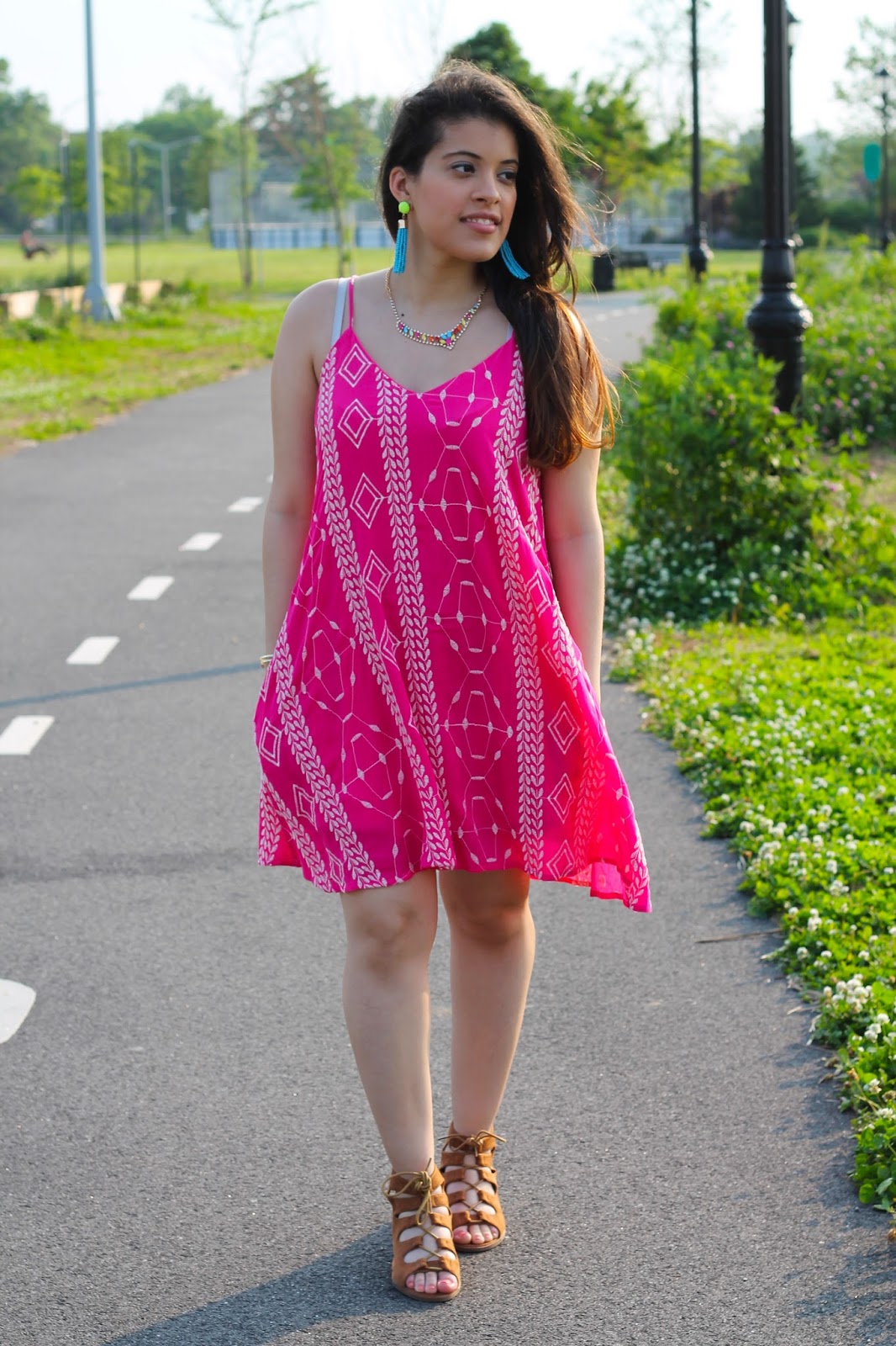 fuchsia summer dress