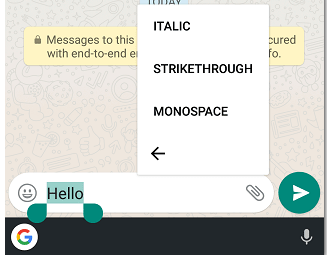Begini Cara Membuat Teks WhatsApp Tebal, Miring, Dicoret, dan Monospace 3