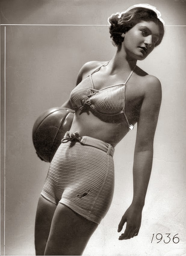 Antique and Classic Photographic Images First Bikini, 1936 (Ruth Langer)