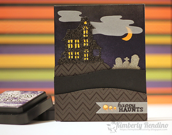 Haunted House Halloween card by Kimberly Rendino for Newton's Nook Designs | Spooky Street Stamp Set