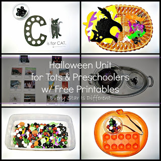 Halloween Unit for Tots & Preschoolers with free printables