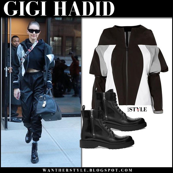 prada color block lace up boot