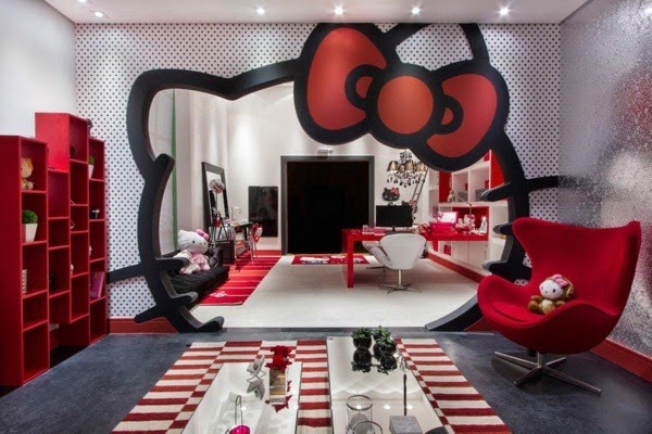 Great interior design ideas for Hello Kitty fans