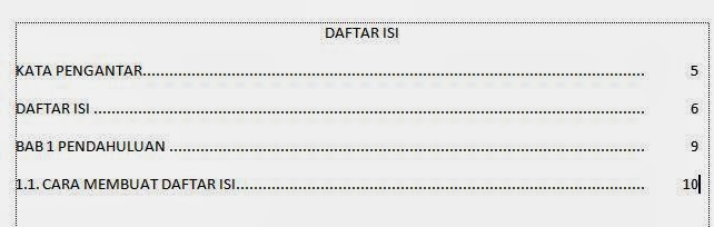 cara mudah membuat daftar isi di microsoft word cara mudah membuat daftar isi di microsoft word