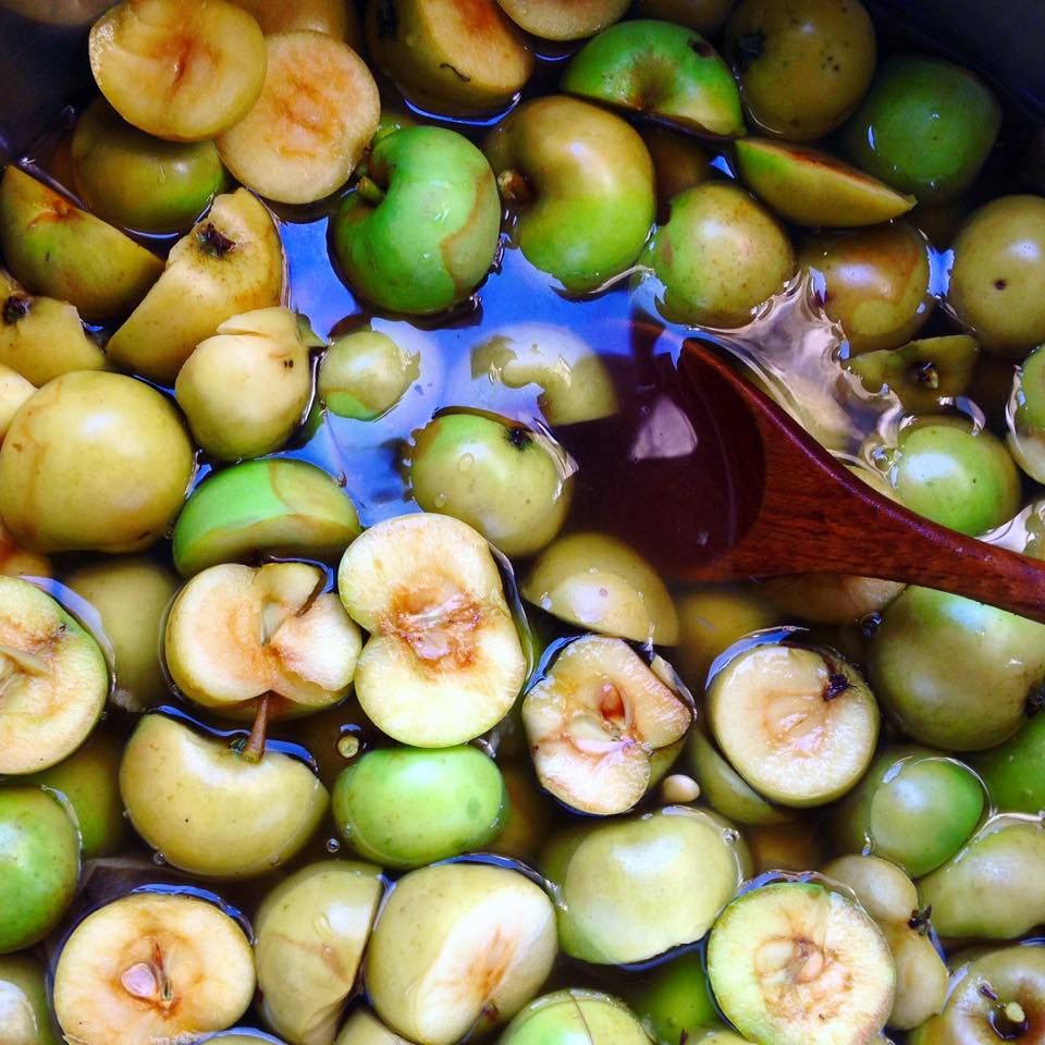 spiced crab apple butter with rose water and cinnamon