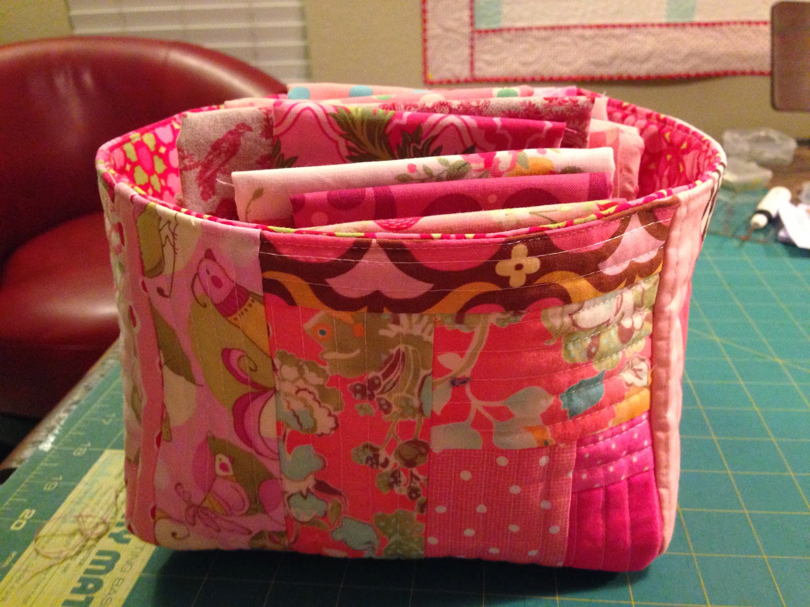 dream quilt create: Lined Fabric Basket Tutorial