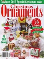 FIND BLUE RIBBON DESIGNS IN THE JUST CROSSSTITCH 2013 ANNUAL CHRISTMAS ORNAMENT ISSUE