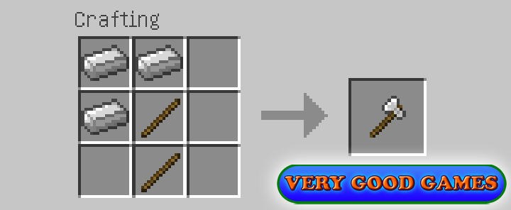 Minecraft recipes - an iron axe
