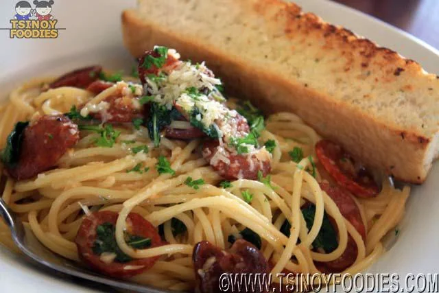 garlic chorizo spaghetti