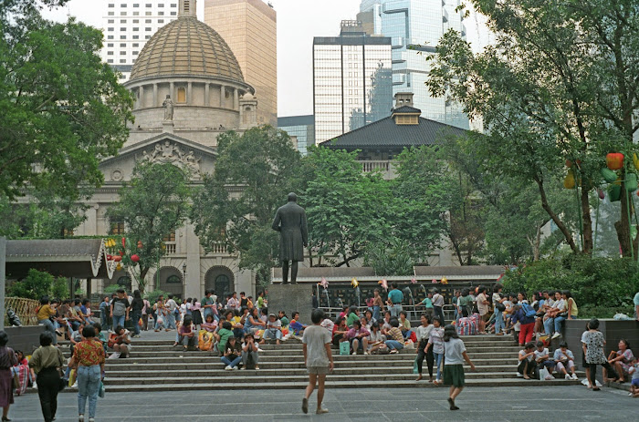 Hong Kong, Statue Square, sir Thomas Jackson, Shanghai Banking Corporation, © L. Gigout, 1990