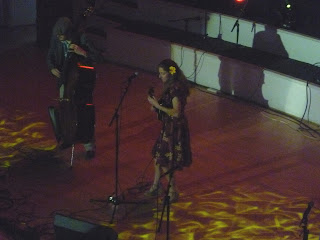 Sarah Maisel on stage at GB ukulele festival