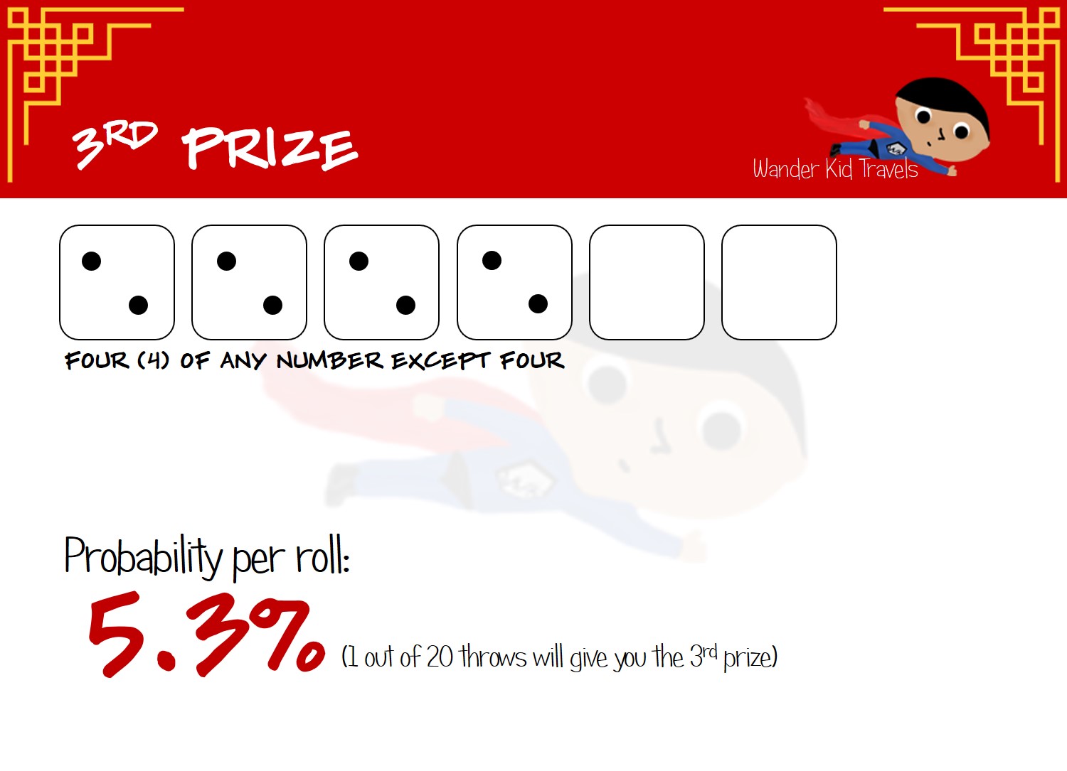 Fun Facts on Probabilities for Mooncake Dice Game Wander Kid Travels