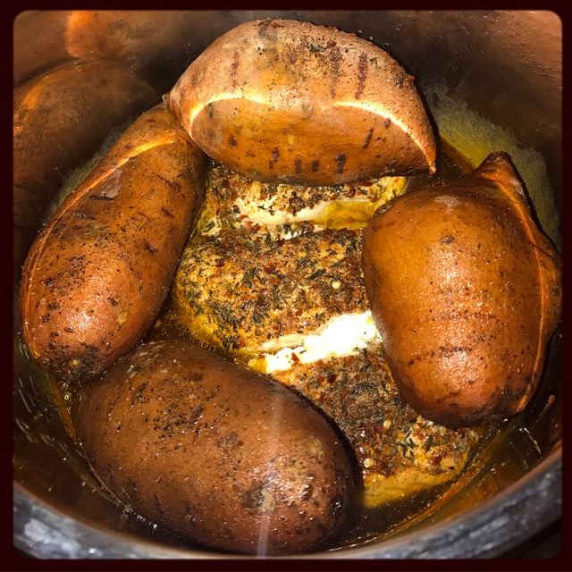 Instant Pot (Frozen) Chicken & Sweet Potatoes Food Under Pressure