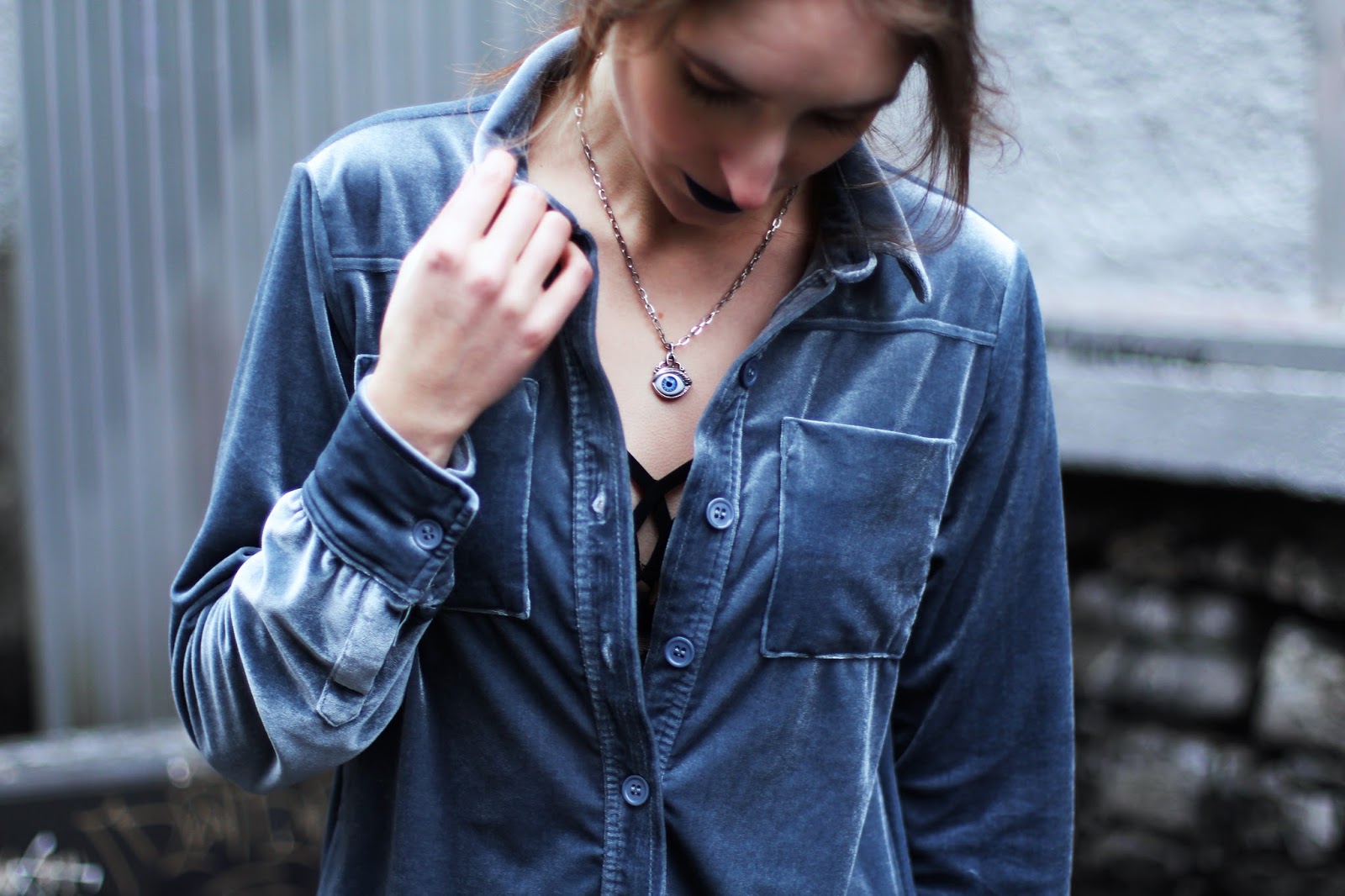 trend fashion velvet shirt zaful