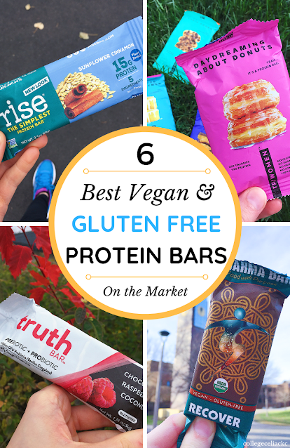 Want to find the best #glutenfree & #vegan protein bars? Here are 6 of my fave #healthy protein bars as someone with #celiac! #dairyfree