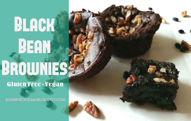 Gluten Free Vegan Black Bean Brownies - A Glimpse of Glam