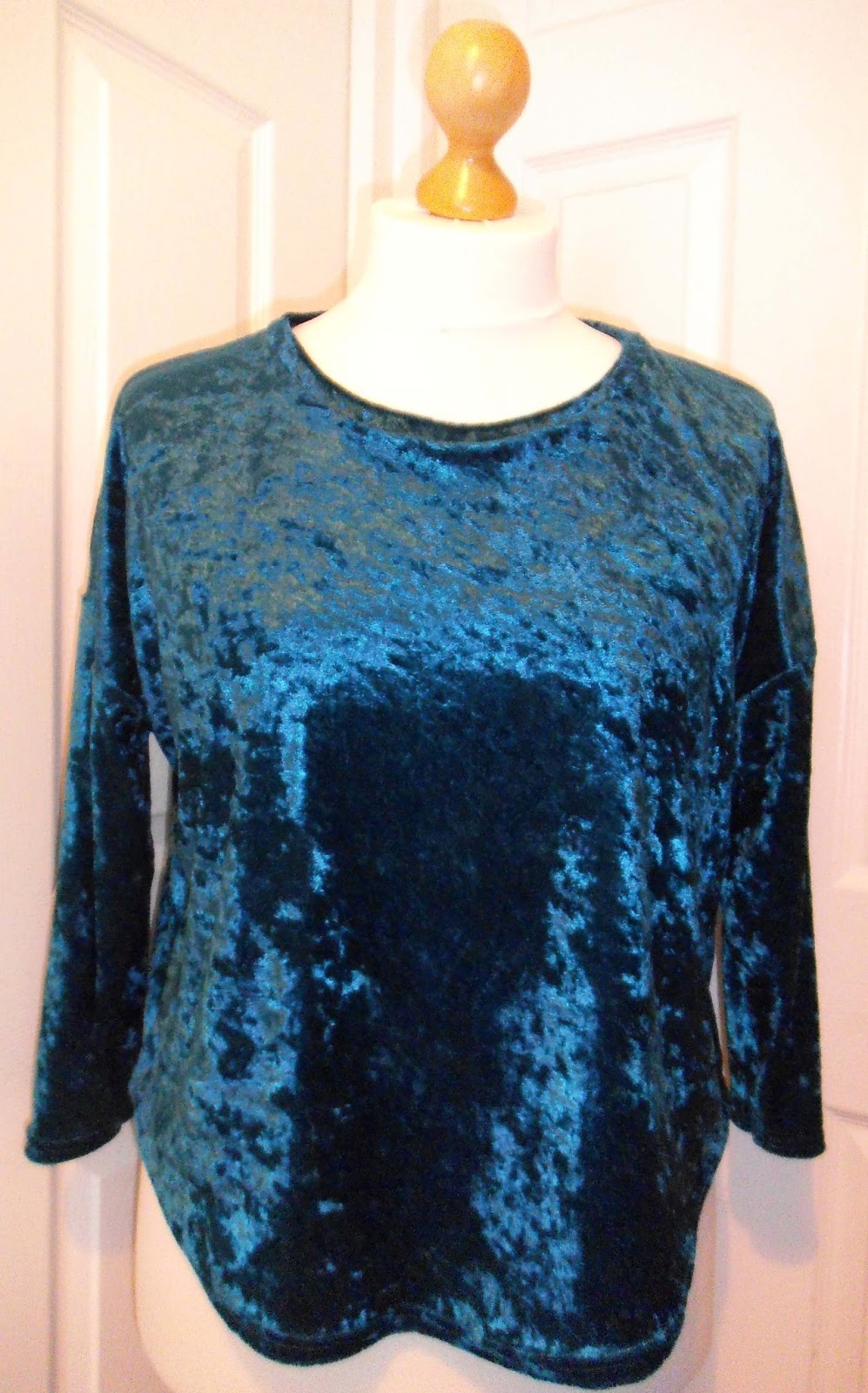 Sew Ruthie Style Teal velvet tops