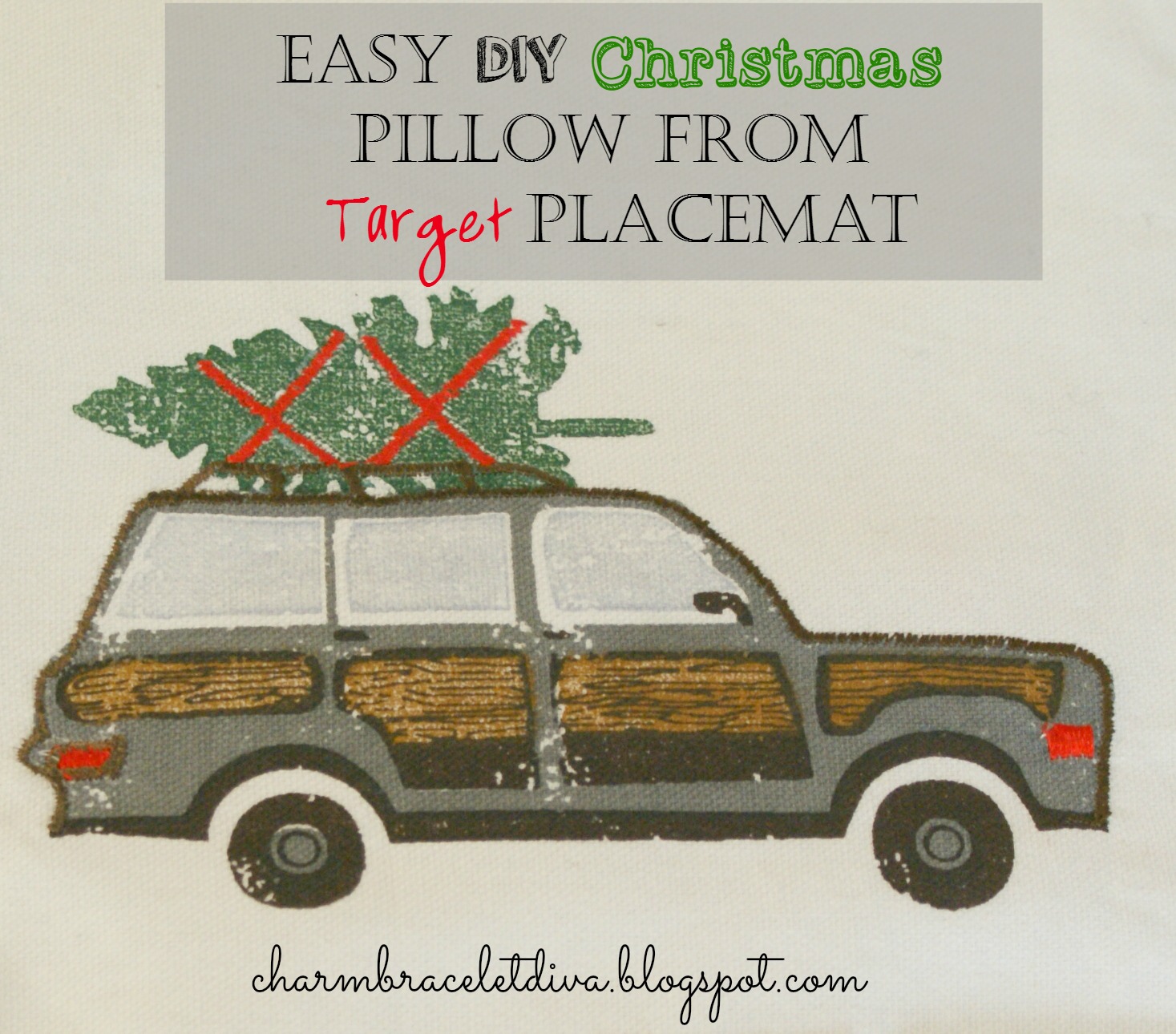Our Hopeful Home: Easy DIY Christmas Pillow From Target Placemat