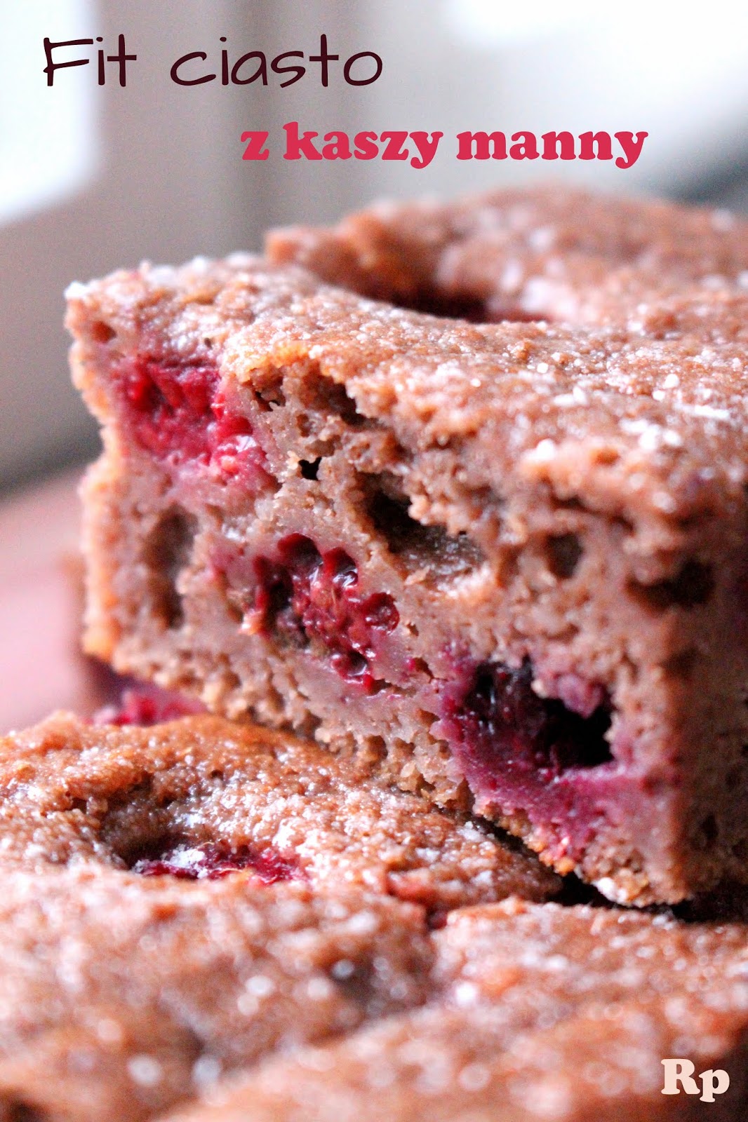 Rozowa Patera Fit Ciasto Z Kaszy Manny Owocami Lesnymi Desserts Food Brownie