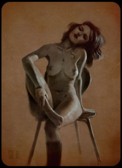 Sergio Diaz zaidoigres deviantart ilustrações sombrias e garotas nuas sensuais