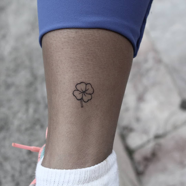 tatuagens femininas de trevo de quatro folhas tatuagens femininas de trevo de quatro folhas