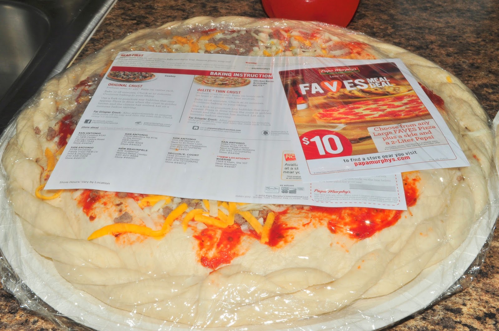 Life's Perception & Inspiration Fresh Pan Pizza from PapaMurphys