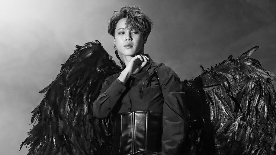 BTS, Jimin, Black Wings, Map of the Soul 7, 4K, #6.682