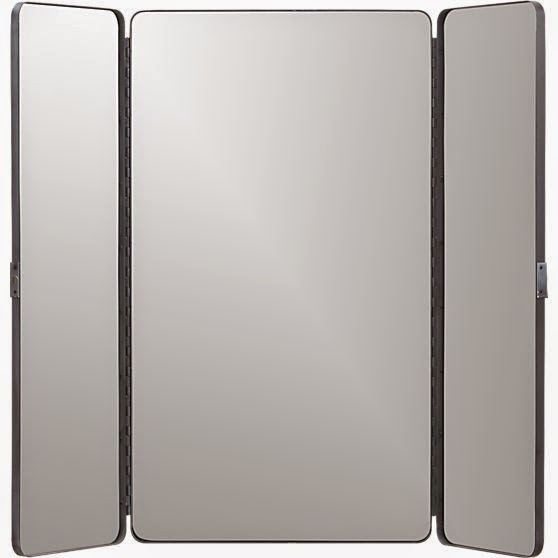 Bb Blog Triple Wall Mirror For Bedroom Bathroom Or Office It Will Provide A Three Way Display As An Open Triptych With Panels Angled Side Reflections Closed Behind Its Matte