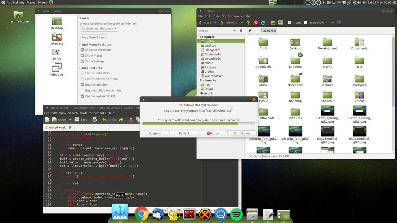 Ubuntu MATE 16.04 その5 GTK2版MATEとGTK3版MATEのメモリー使用量の比較 kledgeb