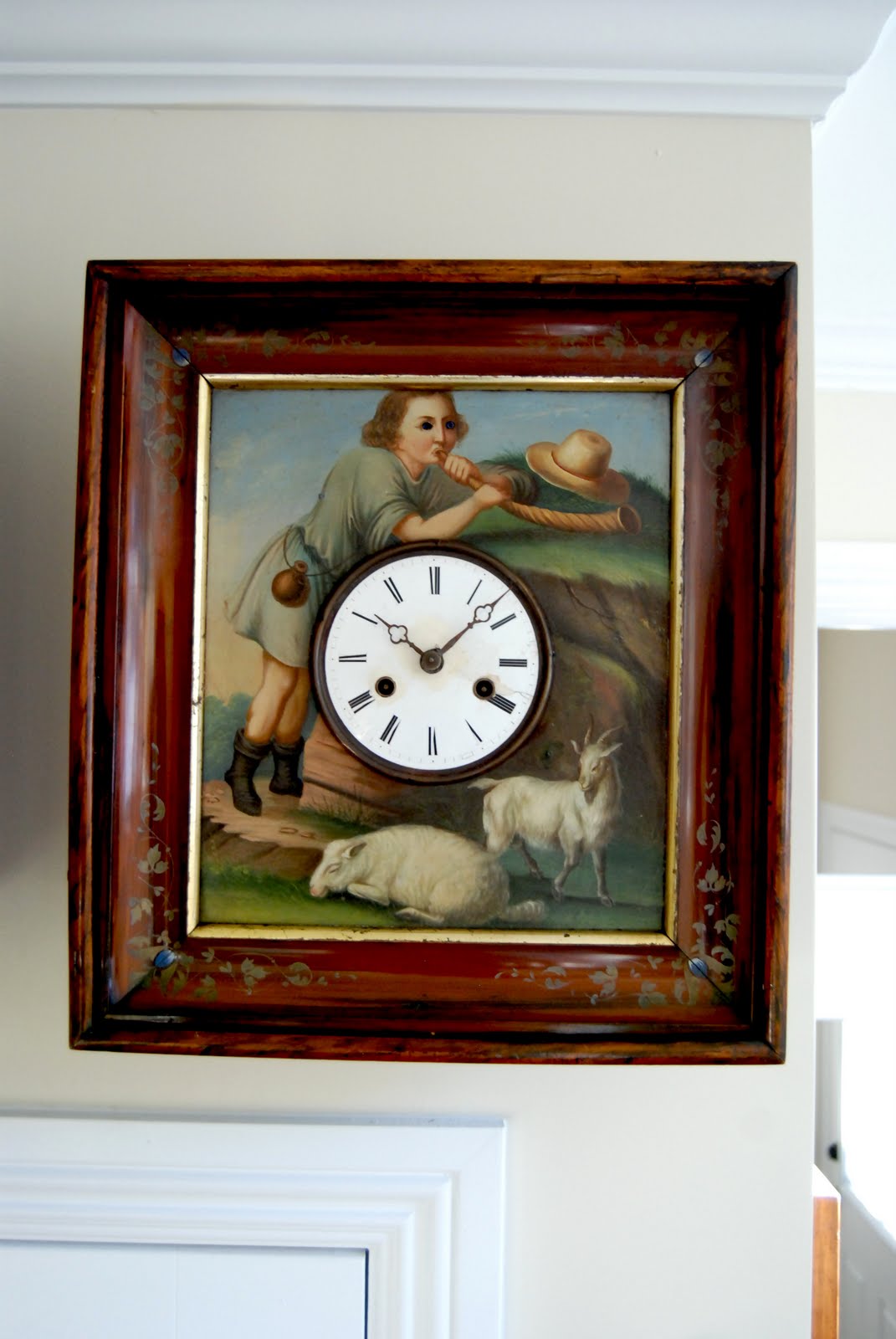 Black Forest Clocks An early Black Forest clock with eyeturner Automaton "Augenwender