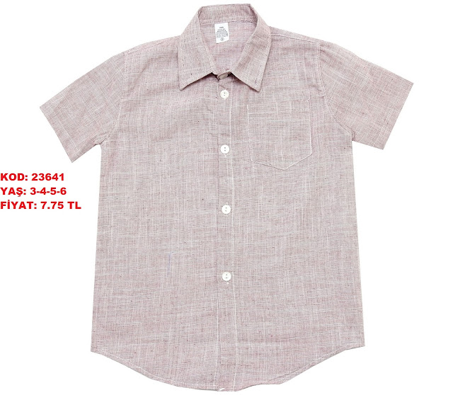 3-4-5-6 yaş serili erkek çocuk gömlek toptan 7.75 TL