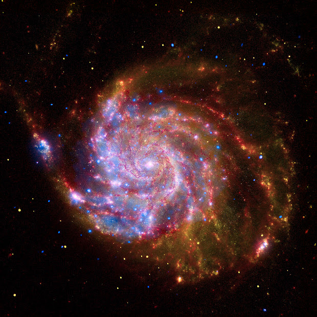 Spiral Galaxy M101 in a beautiful composite image!