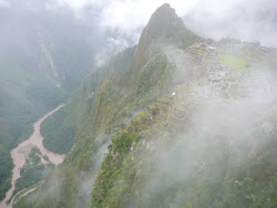 Machu Picchu and Urubamba River, below