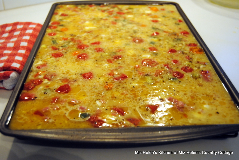Sheet Pan Roasted Veggie Frittata