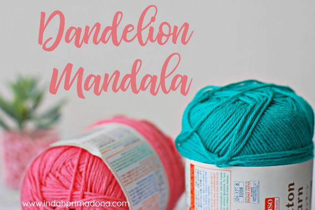 dandelion mandala, crochet mandala, rajutan mandala, merajut mandala, rajutan dandelion mandala, overlay crochet, overlay crochet mandala