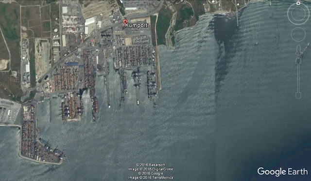 Map Attribute: Kumport Container Terminal, Turkey / (c) 2016 TerraMetrics, DigitalGlobe, BasarSoft, and Google