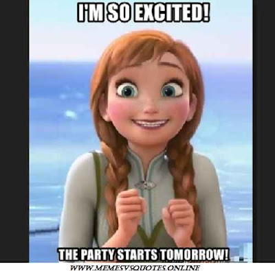 The party starts tommorow