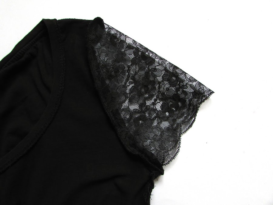 DIY Camiseta mangas encaje
