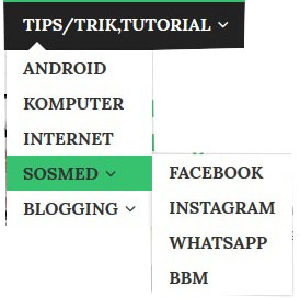 Cara Mudah Menambah Menu Multi Dropdown di Blogger