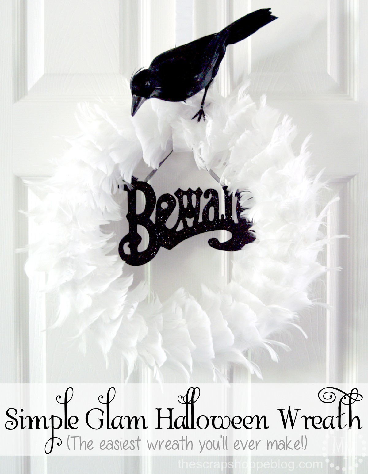 simple glam Halloween wreath