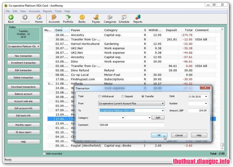 Download AceMoney 4.36.6 Full Cr@ck – Phần mềm quản lý tài chính tốt nhất