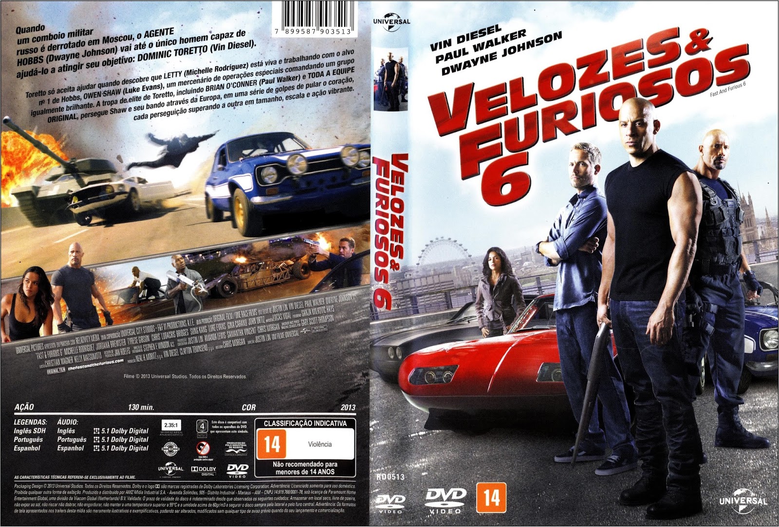 Capas Grátis Velozes e Furiosos 6