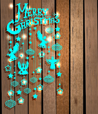 Merry Christmas o Feliz Navidad en mensaje 3D azul