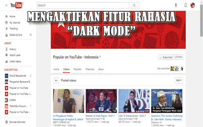 Langkah Mengaktifkan Fitur Rahasia Dark Mode YouTube