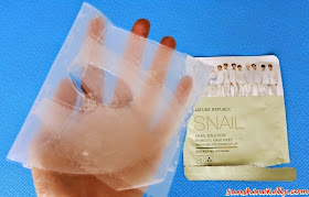 Nature Republic, Snail Solution Hydrogel Mask, Be Merry& Bright, Beauty 2015, Beauty Review, korean skincare, korean mask