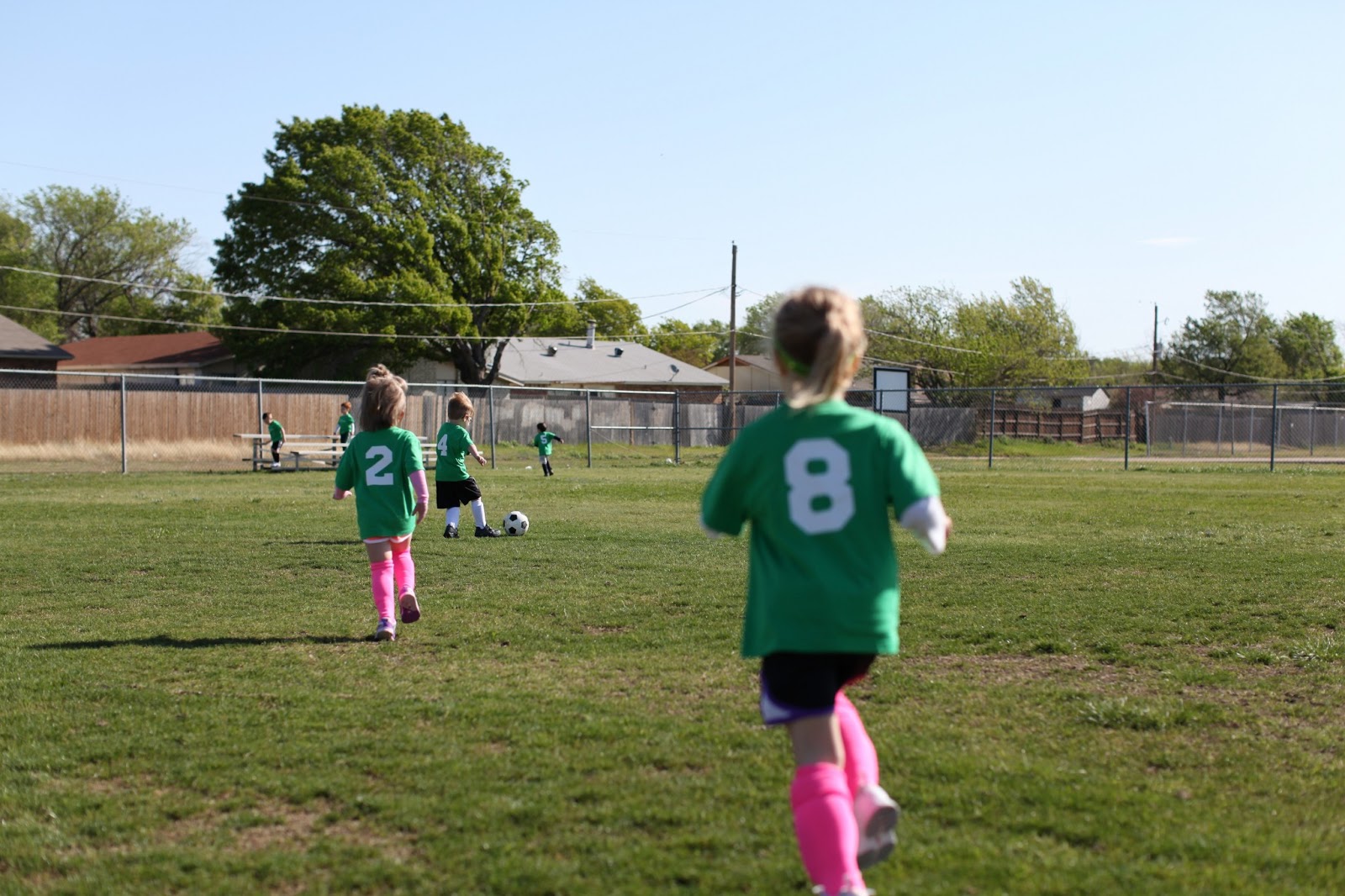 The Hill Family YMCA Tiny Tots Soccer Go Green Frogs!